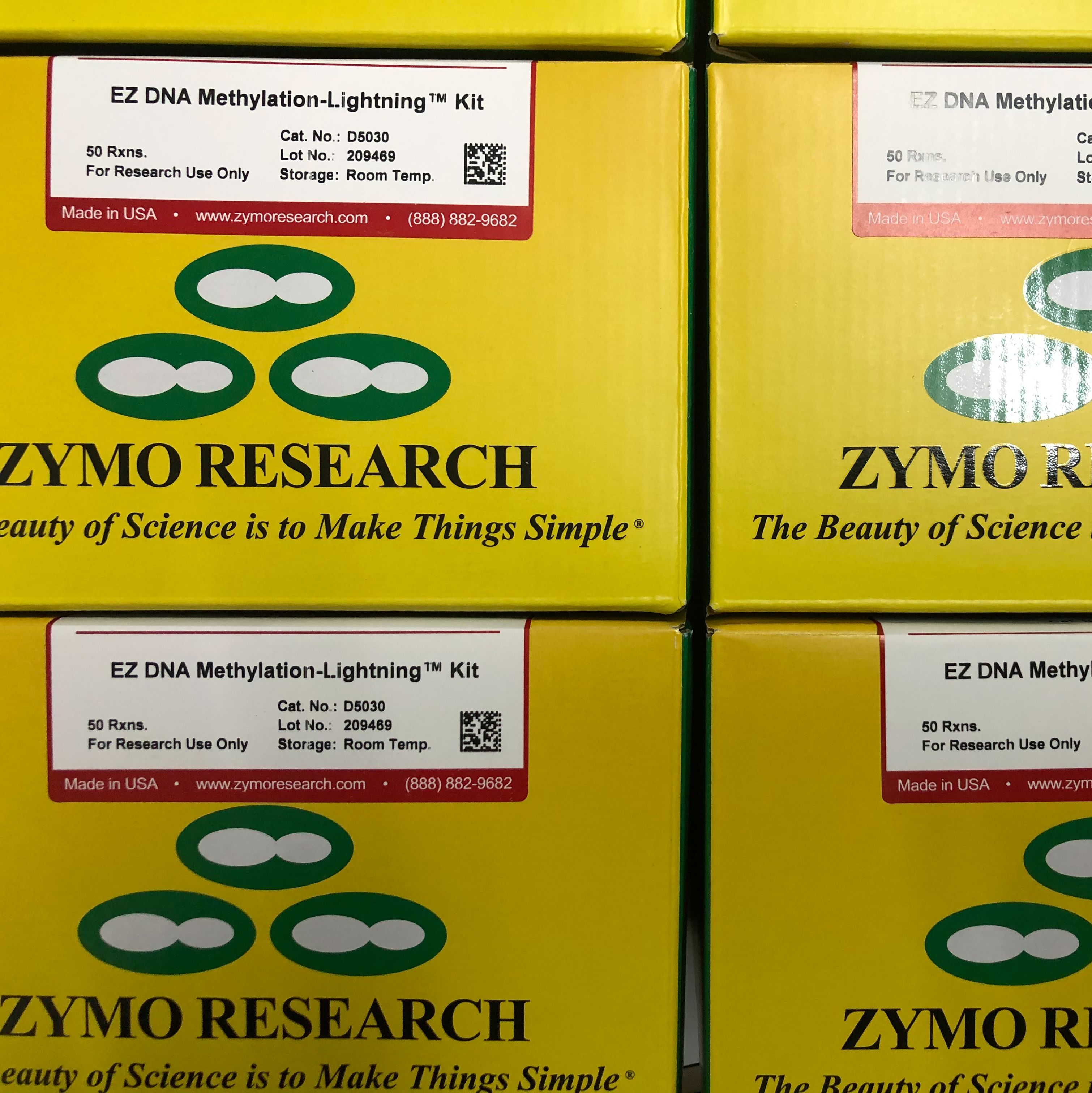 现货Zymo Research货号D5030上海睿安生物EZ DNA Methy-lation-Lightning Kit询订13611631389