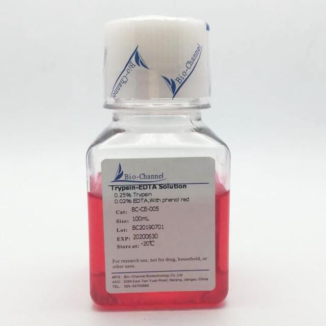胰酶-EDTA消化液(0.25%胰酶, 含酚红)