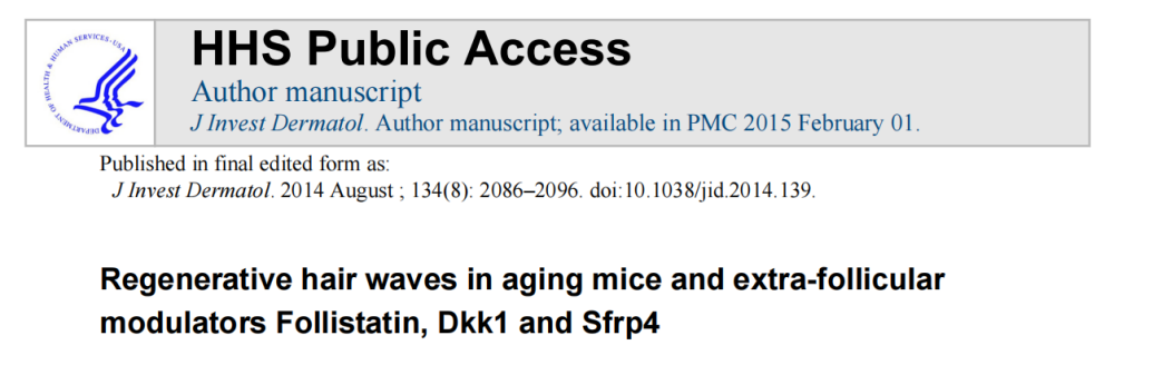 文献解读 | 老年鼠毛发生长研究