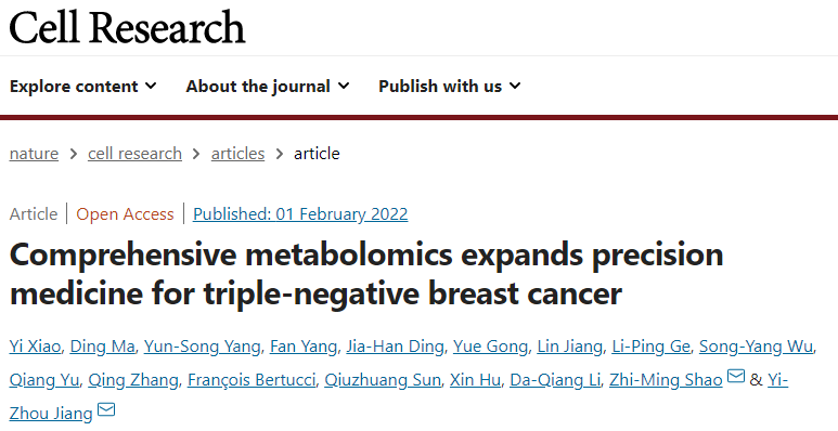文献解读 | 三阴性乳腺癌精准治疗策略再添双翼