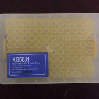 KG5631   1-50ul滤芯吸嘴，黄色，盒装灭菌
