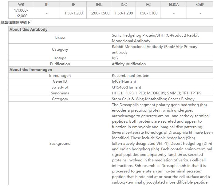 Sonic Hedgehog Protein/SHH (C-