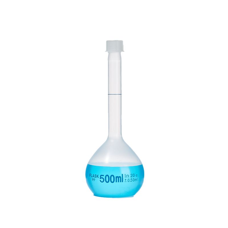 比克曼生物塑料容量瓶螺口带盖10 25 50 100 250 500 1000ml 加厚PP材质 耐高温耐酸碱 实验器材