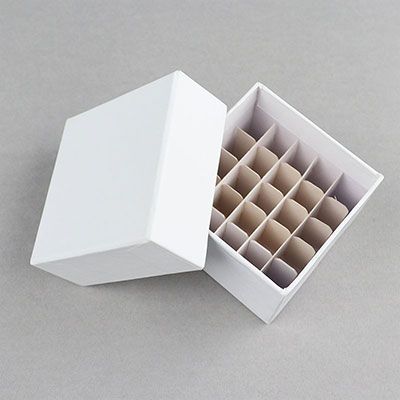 25格纸质冻存盒GD05-0505，适用于1ml2ml冻存管