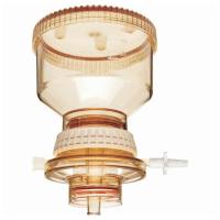 可重复用的瓶顶过滤器，聚砜；硅胶O形环；聚丙烯真空接头，适合瓶颈尺寸为45mm的玻璃培养基瓶，上室