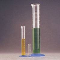 标有刻度的量筒，聚甲基戊烯，蓝色聚丙烯底座，2000ml容量