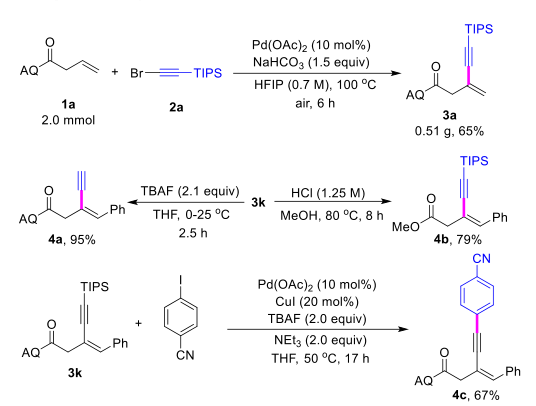 钯催化烯烃的 C-H 活化炔基化制备共轭 1,3-烯炔