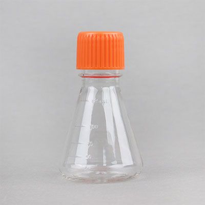 125ml 三角细胞摇瓶，透气盖，PC，灭菌，GF01-0125