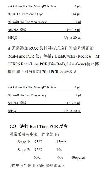 HG TaqMan miRNA反转录试剂盒