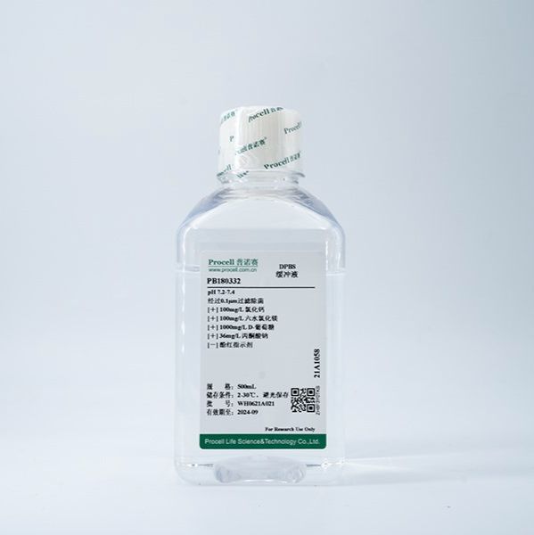 Dulbecco's磷酸盐缓冲液（DPBS），含钙、镁、丙-酮酸钠、葡萄糖，不含酚红