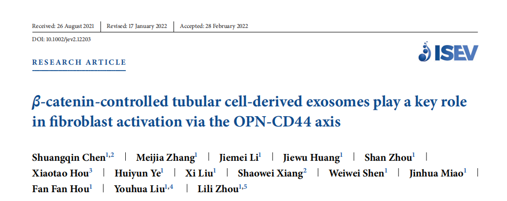 南方医科大学周丽丽团队揭示肾纤维化新机制