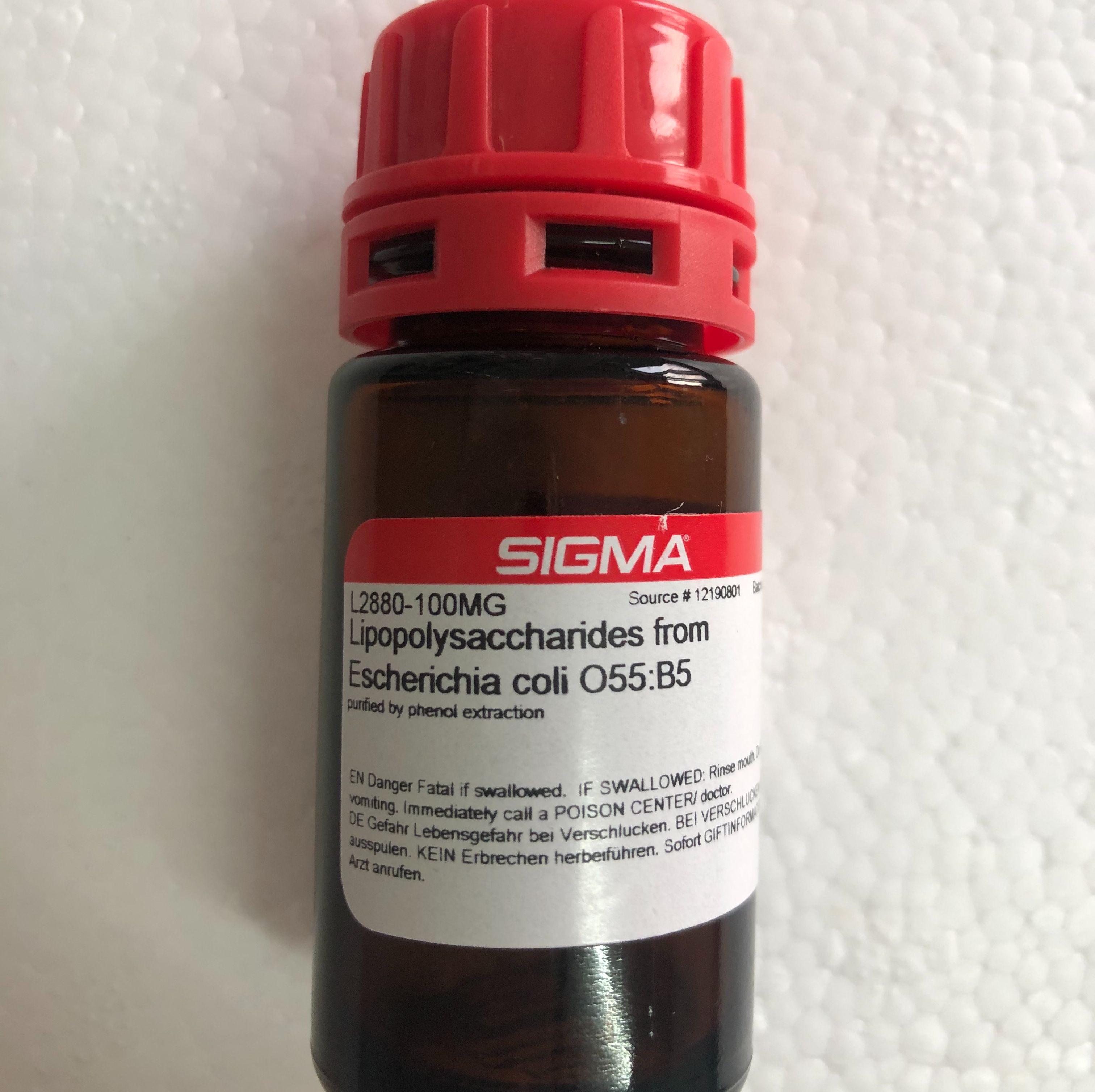 畅销供应Sigma L2880-100mg脂多糖LPS上海睿安生物13611631389