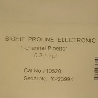 BIOHIT百得 Proline电子单道移液器 710520 0.2-10ul