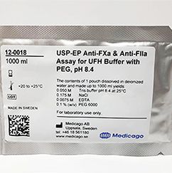Medicago  USP-EP Anti-FXa and Anti-Flla Assay for UFH Buffer with PEG (pH 8.4) (1 L) (1 pouch)