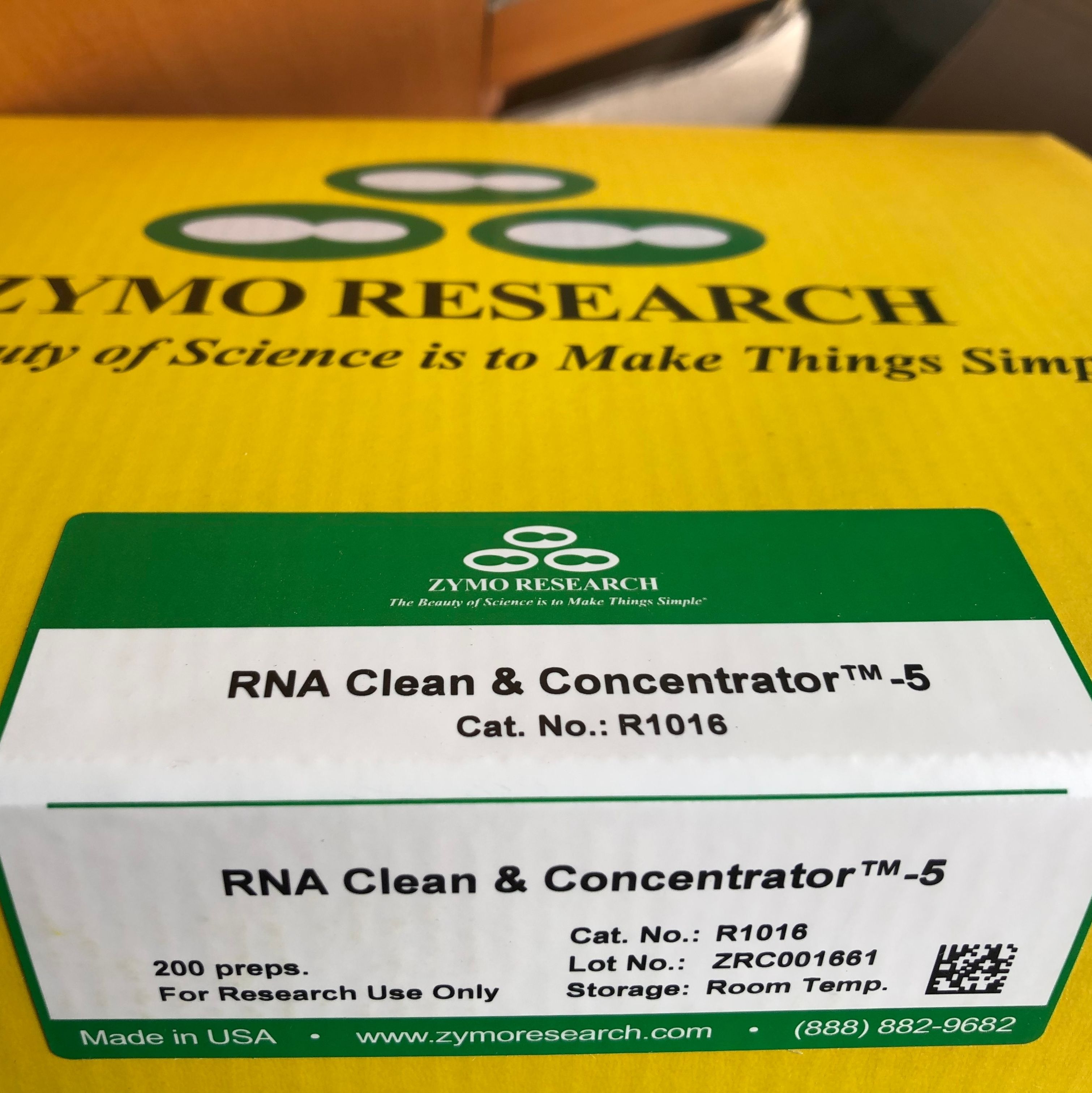 Zymo Research R1016现货RNA浓缩清洁试剂盒13611631389上海睿安生物