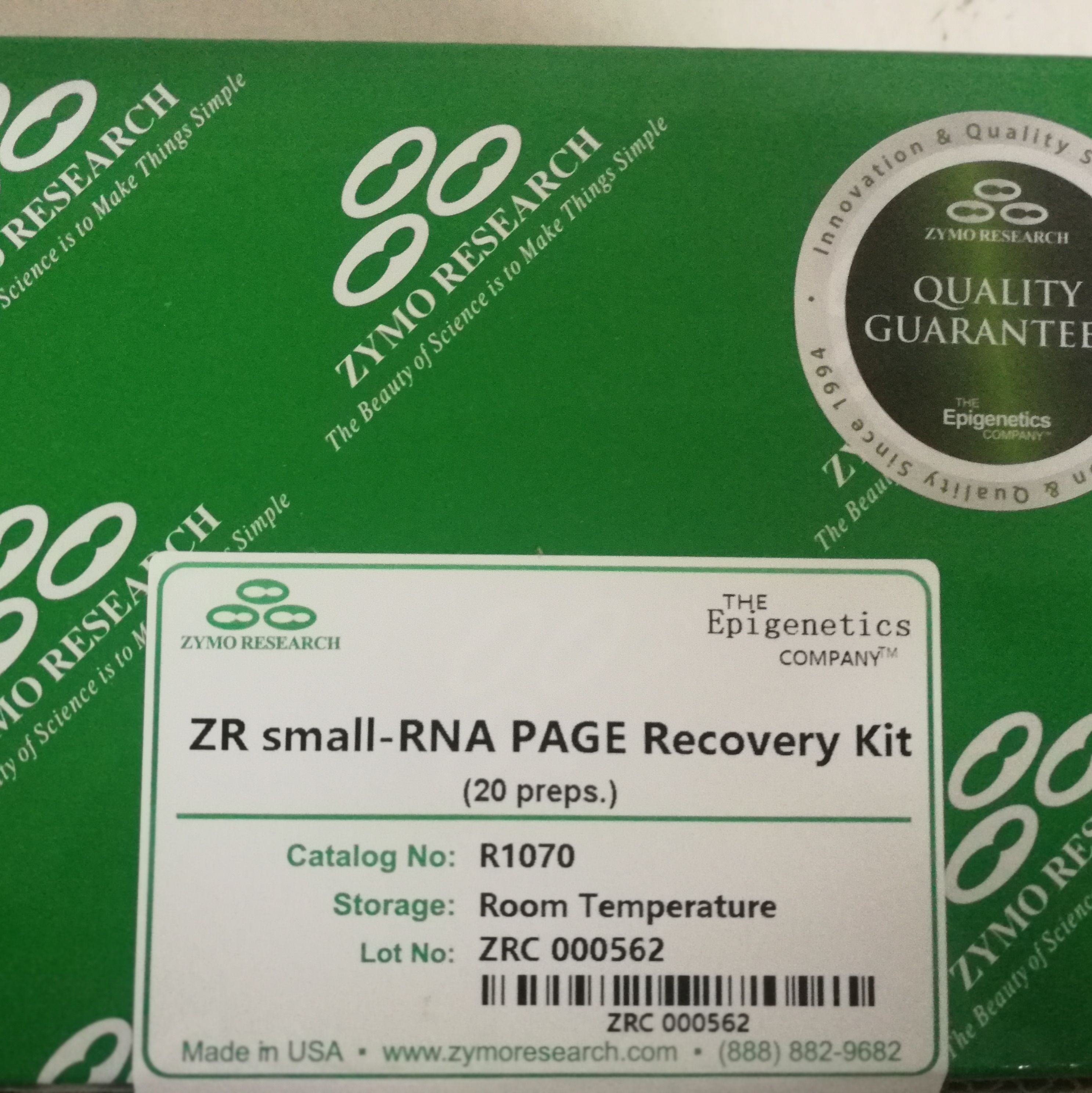 Zymo Research货号R1070凝胶RNA回收试剂盒13611631389上海睿安生物
