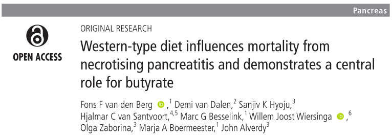 文献解读 | 西方饮食破坏肠道菌群增加坏死性胰腺炎死亡率