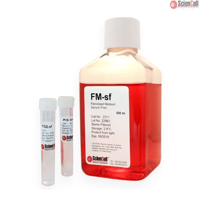 Sciencell 2311 成纤维细胞培养基-serum free FM-sf 现货特价