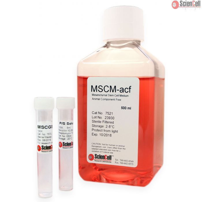 Sciencell 7521 间充质干细胞培养基-无动物组分 MSCM-acf 现货特价