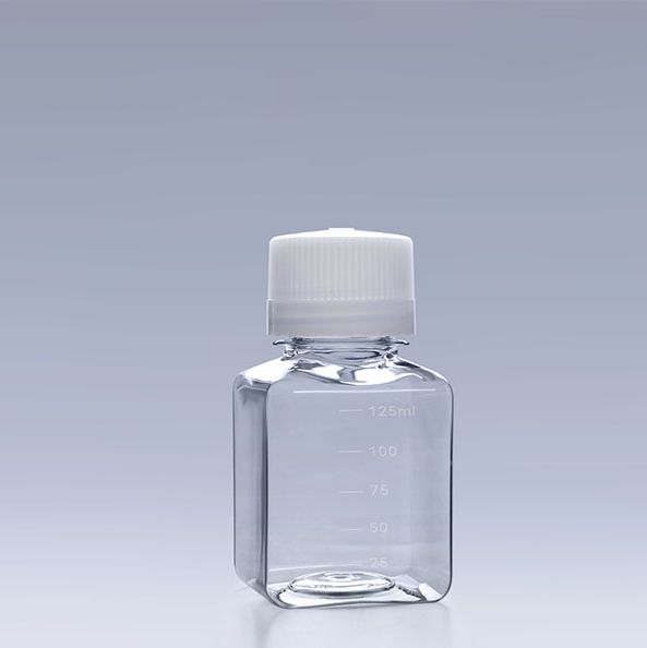 源頭廠家PET/PETG125ml血清瓶-125ml方型瓶細胞-125ml培養基瓶