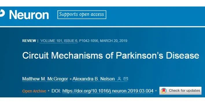 Neuron综述｜帕金森氏病的环路机制