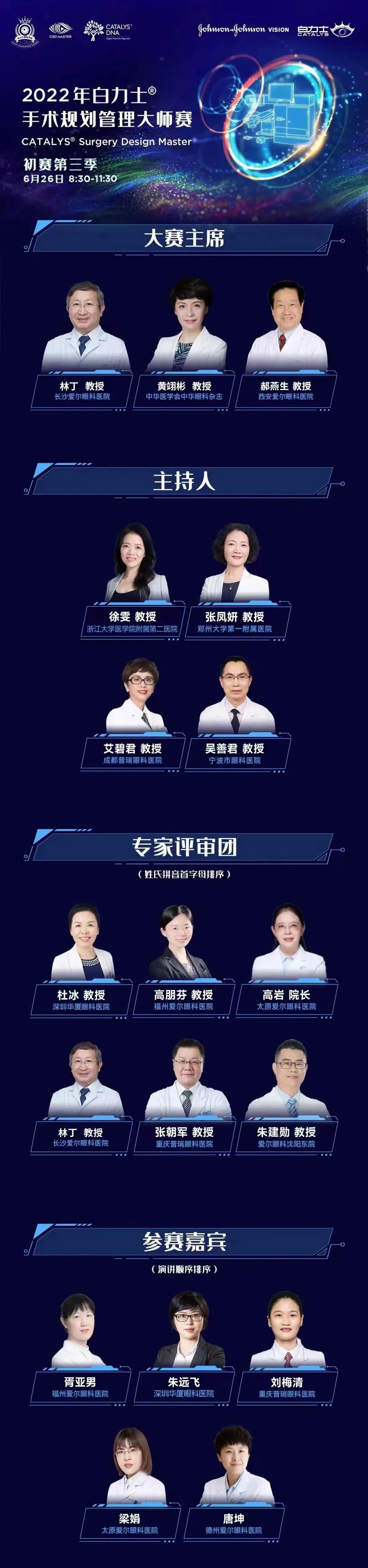 祝贺福州爱尔眼科胥亚男主任晋级「飞秒激光白内障手术规划大师赛」决赛