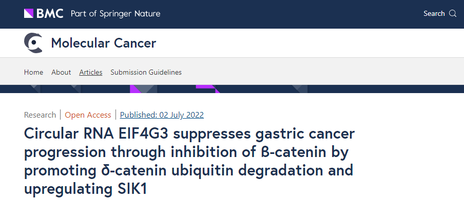 伯信明星产品TRAP试剂盒登国际综合期刊《Molecular Cancer》(IF=41.443)