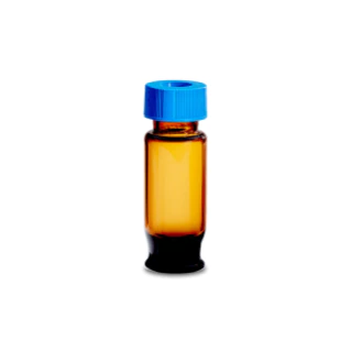 LCMS Certified Amber Glass 12 x 32 mm Screw Neck Max Recovery Vial, with Cap and Preslit PTFE/Silicone Septum, 2 mL Volume, 100/pk