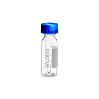 Clear Glass 12 x 32 mm Snap Neck Qsert Vial, with Cap and Preslit PTFE/Silicone Septum, 300 µL Volume, 100/pk