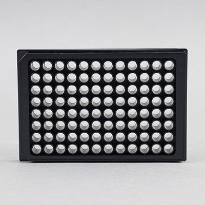 黑色透明底96孔中结合力酶标板无盖20个每盒