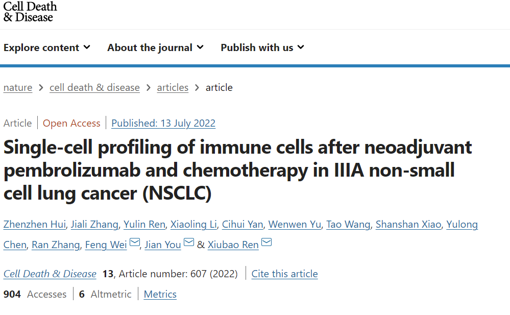 免疫治疗新热点| 新辅助化疗对非小细胞肺癌三级淋巴结构的影响