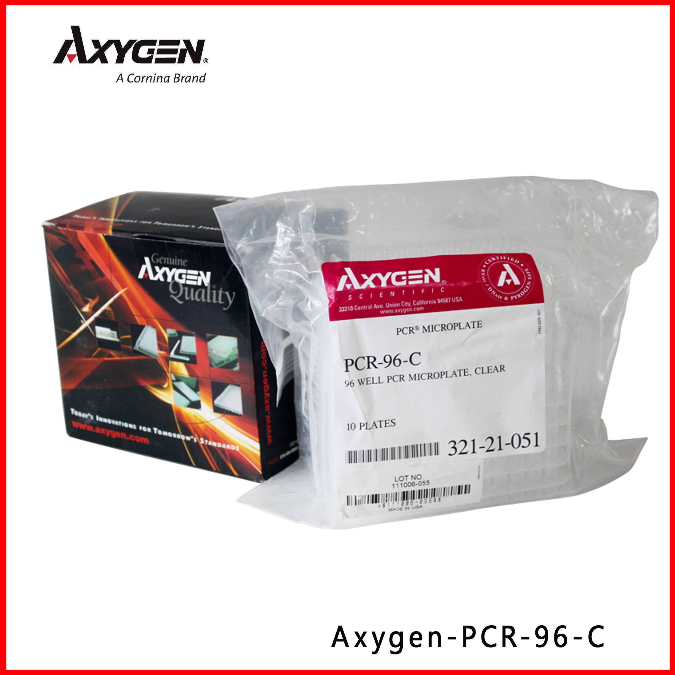 爱思进Axygen PCR-96-C 96孔无裙边PCR板