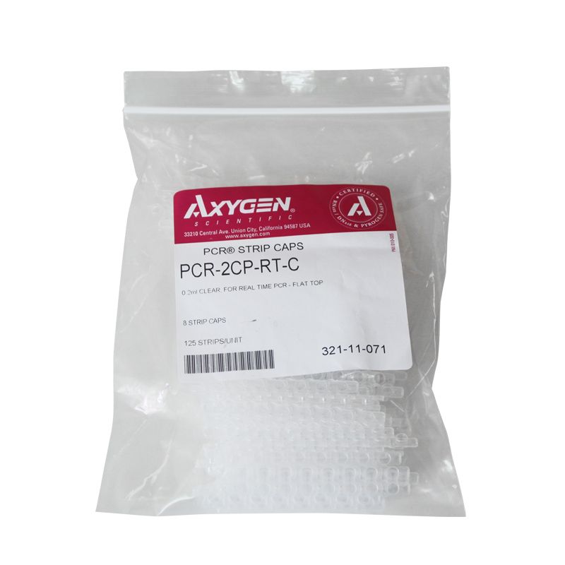 爱思进Axygen PCR-2CP-RT-C 0.2ml荧光定量八排平盖