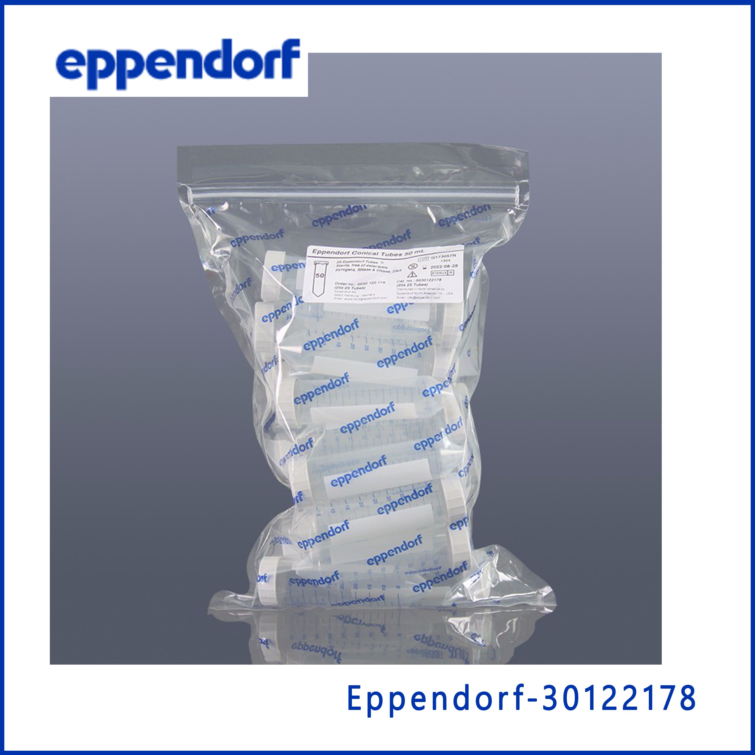 艾本德Eppendorf 30122178 50mL 锥底离心管，无菌，袋装