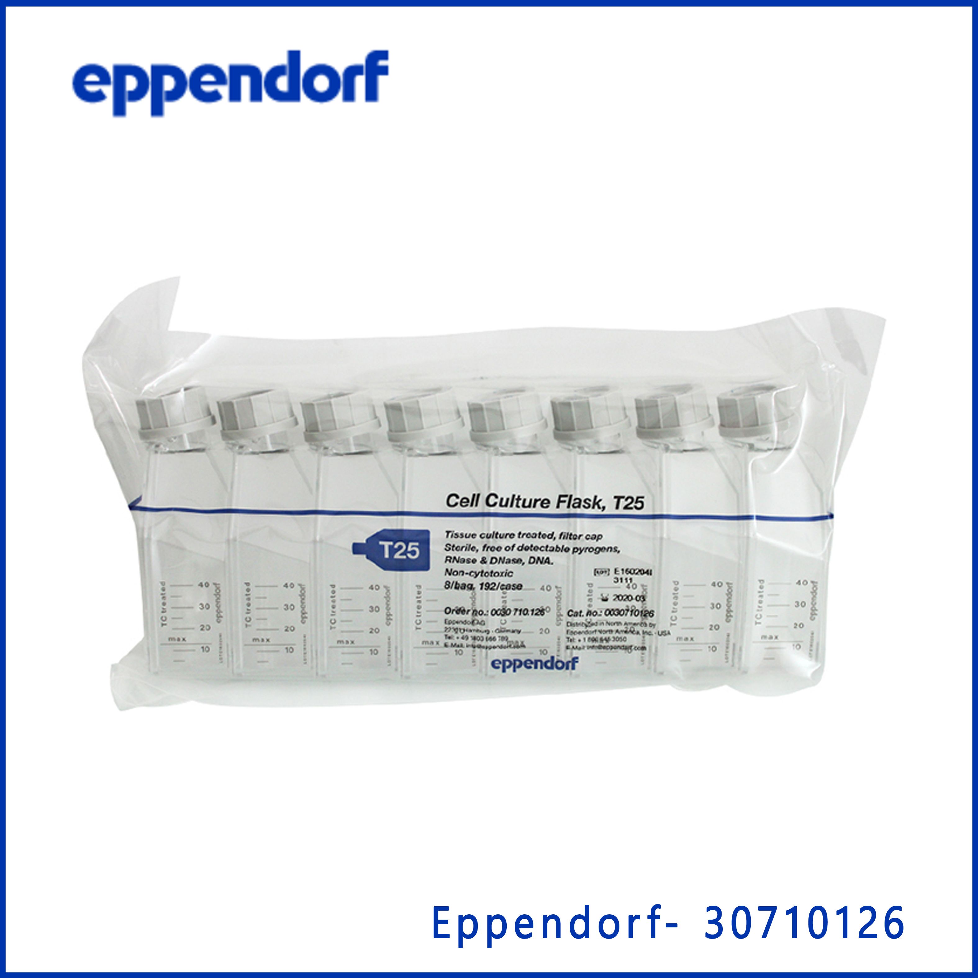 艾本德Eppendorf 30710126 细胞培养瓶T-25，TC处理，透气盖