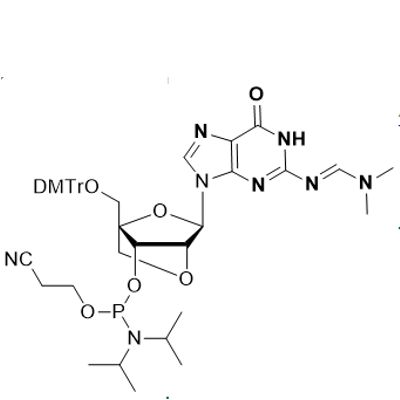 LNA-G(dmf) phosphoramidite【N2-dimethylformamidine-5'-O-(4, 4'-dimethoxytrityl)-2'-O-4'-C-Locked-Guanosine-3'-cyanoethyl Phosphoramidite】