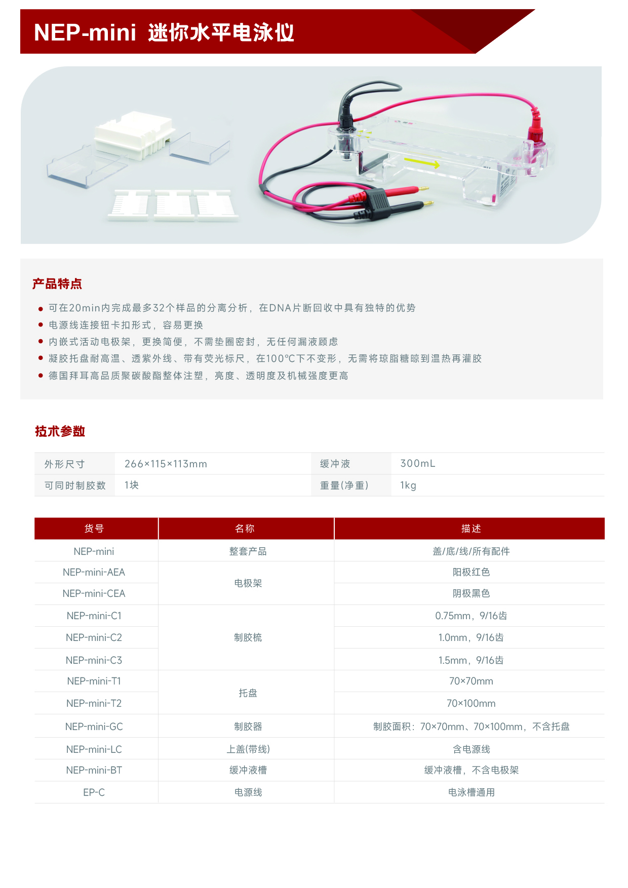 迷你水平电泳仪