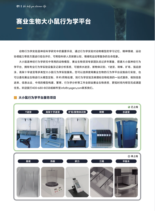 大小鼠行为学解决方案