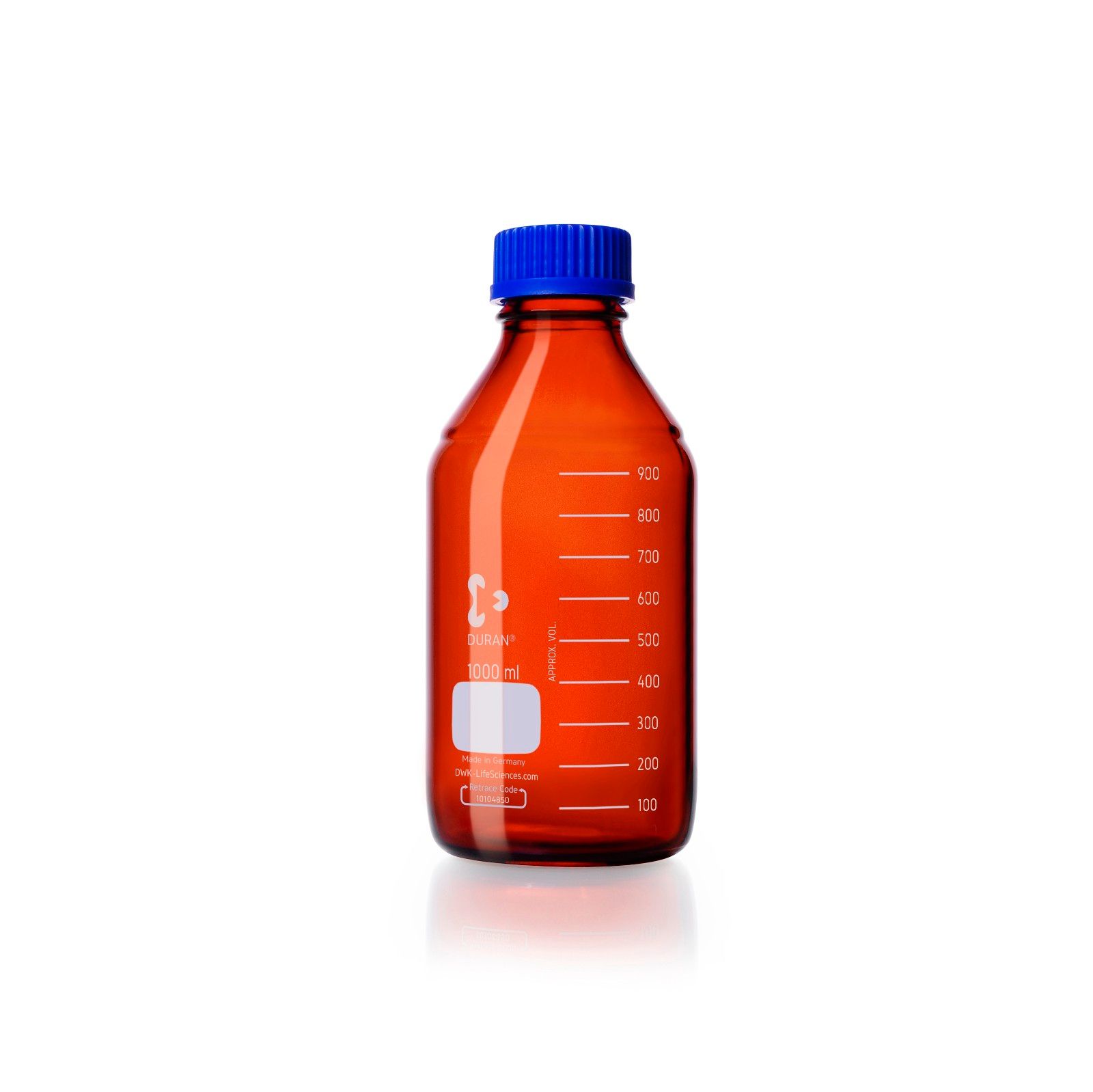 Duran/Schott 218065451SC 1000ml棕色蓝盖试剂瓶，1000ml，10个/箱