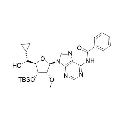 N-(9-((2R,3R,4R,5R)-4-((tert-butyldimethylsilyl)oxy)-5-((R)-cyclopropyl(hydroxy)methyl)-3-methoxytetrahydrofuran-2-yl)-9H-purin-6-yl)benzamide