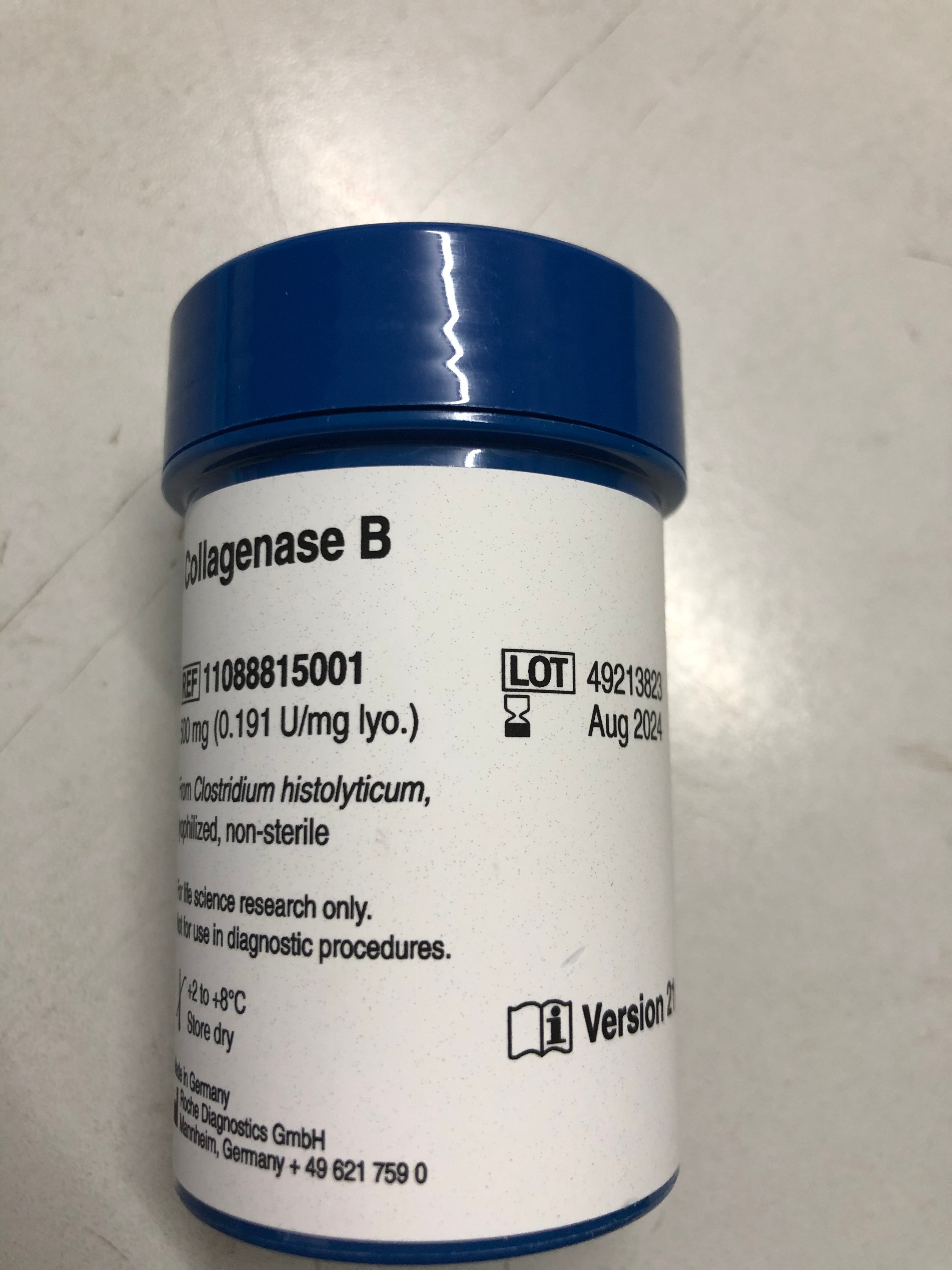 Roche货号11088815001-500mg胶原酶B上海