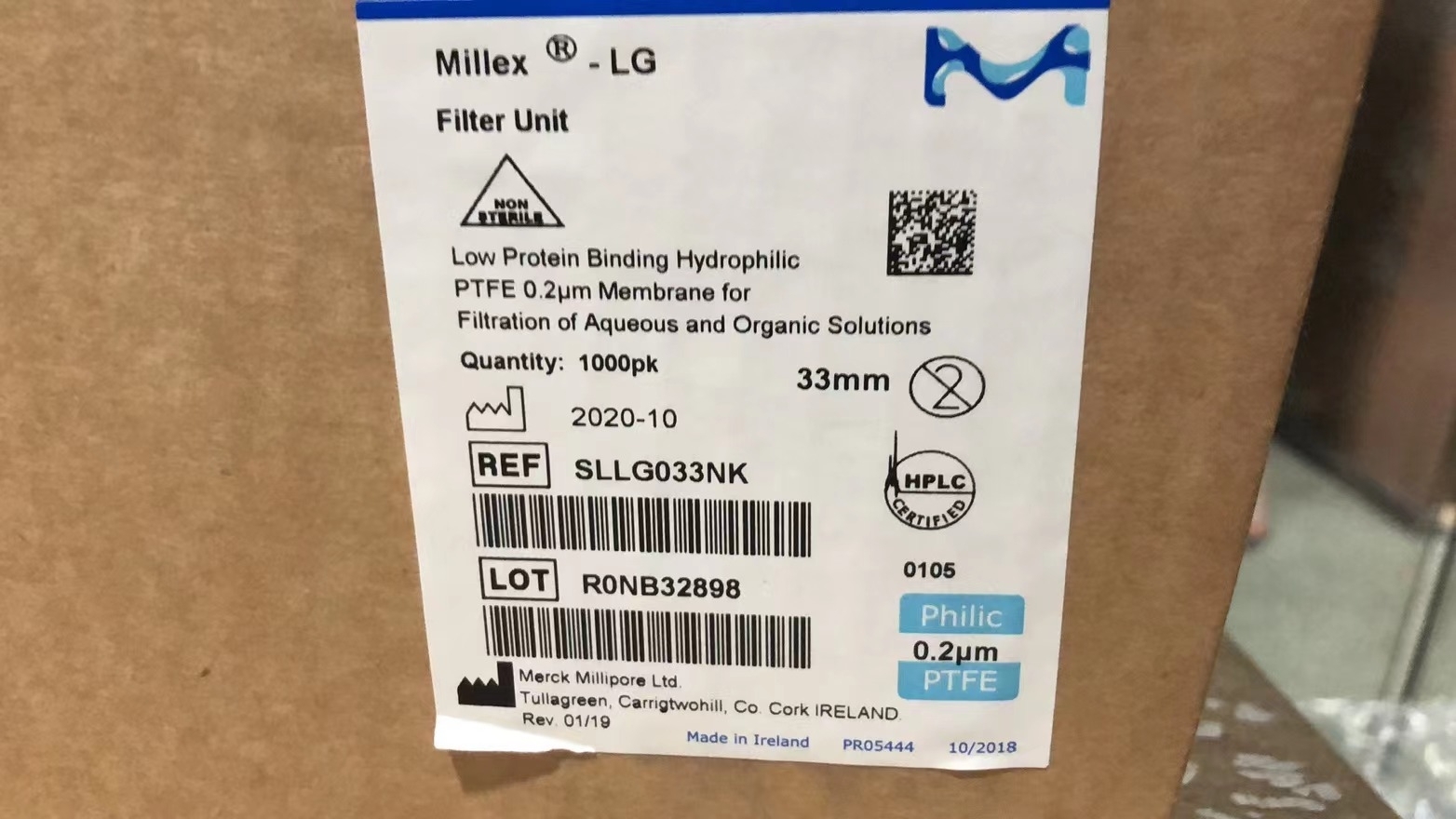 Millipore货号SLLG033NK非灭菌Millex针