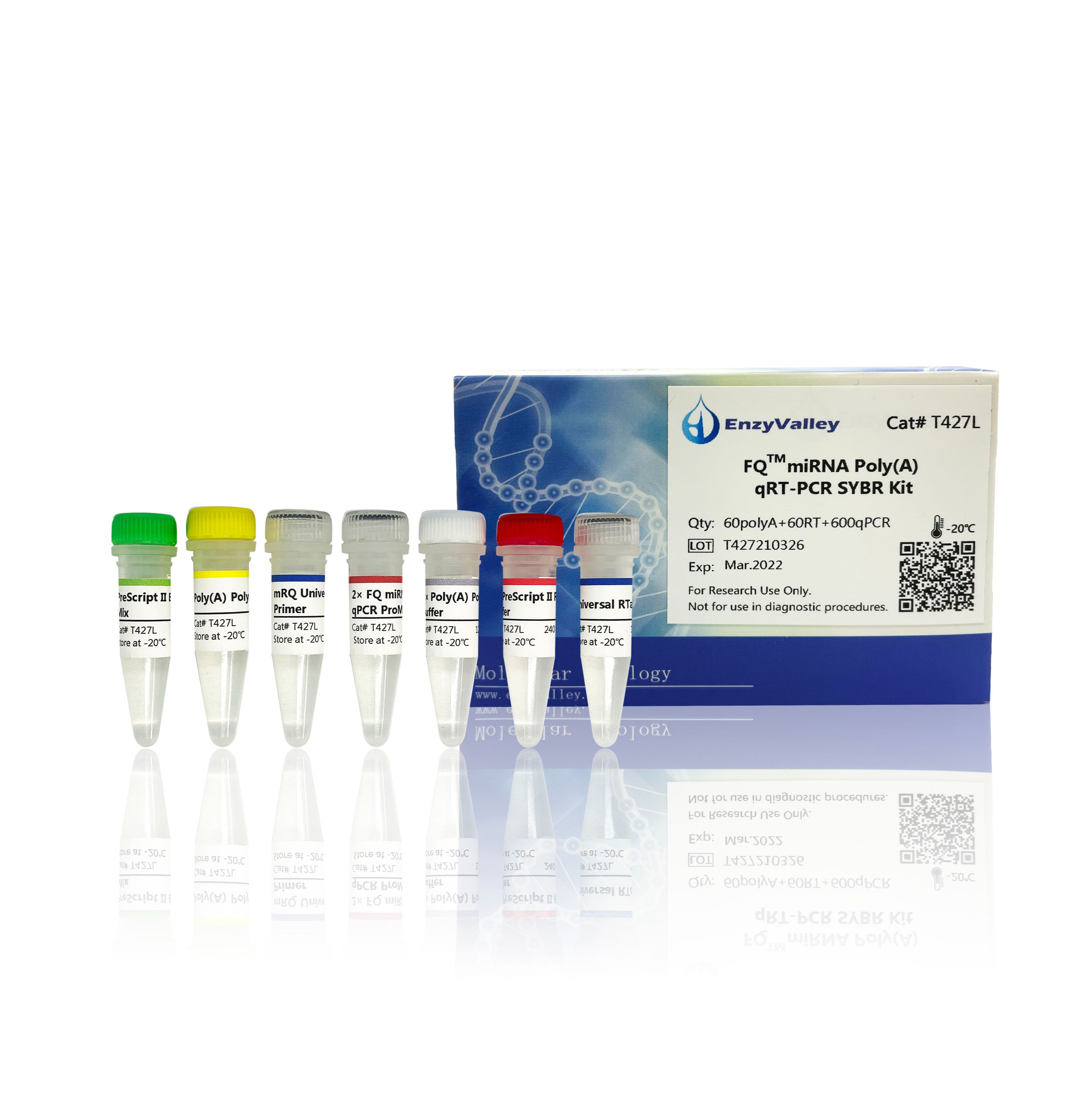 加尾法miRNA RT-qPCR试剂盒：FQTM miRNA Poly(A) qRT-PCR SYBR Kit（T427）