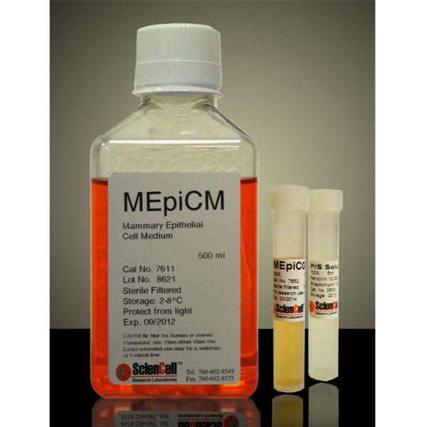 7611 ScienCell 乳腺上皮细胞培养基MEpiCM，Mammary Epithelial Cell Medium