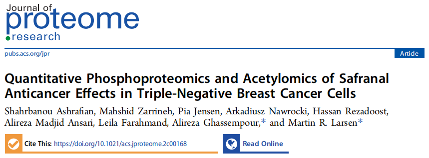 「青莲聚焦」磷酸化+乙酰化修饰蛋白质组学揭示番红花在三阴性乳腺癌细胞中的抗癌作用
