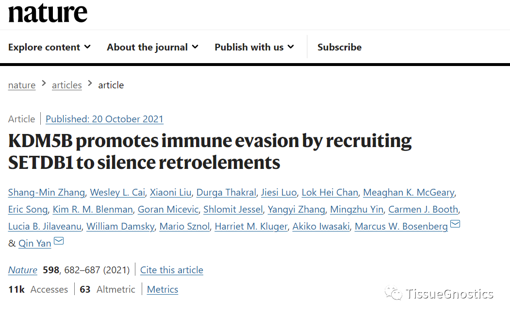 Nature| TissueFAXS Cytometry助力耶鲁大学严钦团队发现肿瘤免疫治疗新靶点KDM5B的表观遗传学调控机制