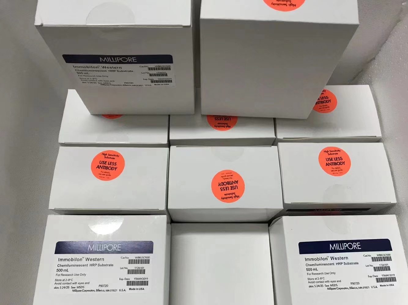 现货Millipore货号WBKLS0100发光HRP底物1