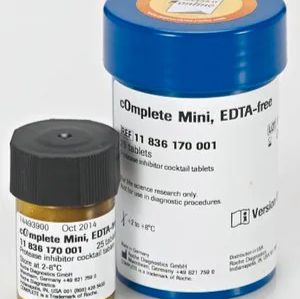 Roche罗氏 11836170001不含EDTA的cOmplete™ Mini蛋白酶抑制剂混合物，cOmplete™, Mini, EDTA-free Protease Inhibitor Cocktail