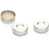 预组装银色开孔铝盖，米黄色PTFE/白色硅胶垫,100个/包