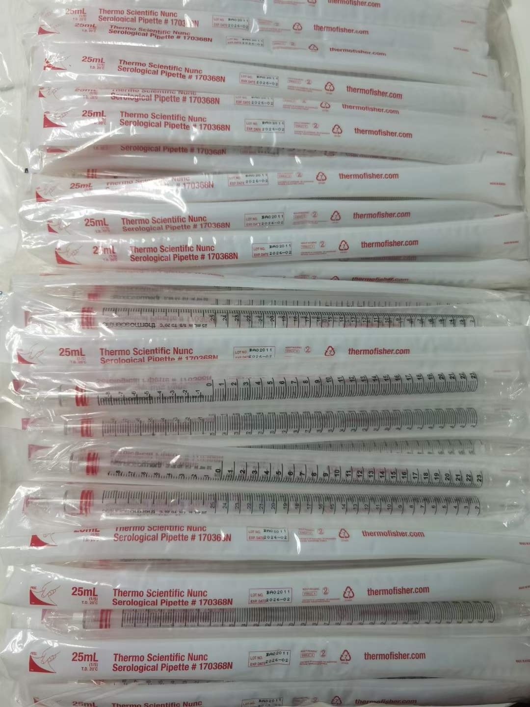 Nunc货号170368N血清移液管25ml上海睿安生物13